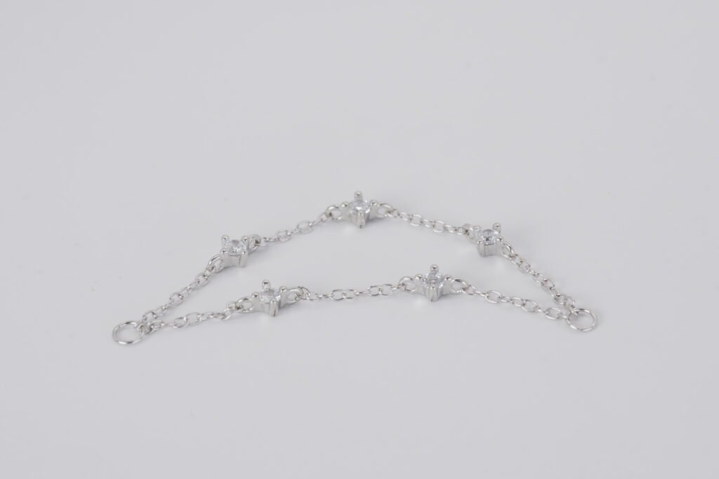 Chain para piercing en Plata 925 de 40 mm