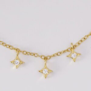 Chain para piercing en Plata 925 chapada en Oro 18K – Diseño 2
