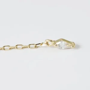 Charm Baguette engastado de 18mm en oro sólido de 14k