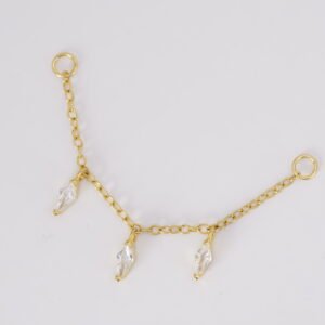 Chain para piercing en Plata 925 chapada en Oro 18K