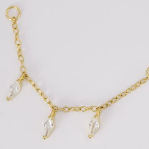 Chain para piercing en Plata 925 chapada en Oro 18K