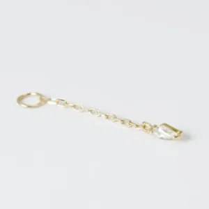 Dije Charm Baguette Engastado 18mm Oro 14k