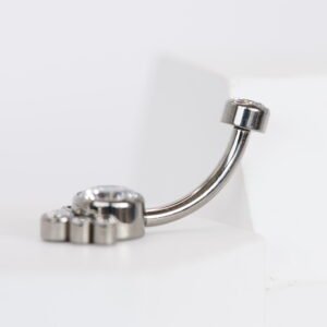 Piercing Navel Zirconias Incrustadas – Titanio