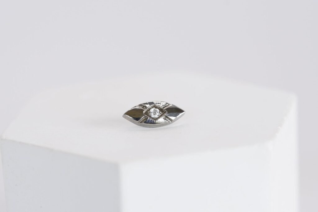 Labret Nemesis con Pequeña Zirconia – Titanio
