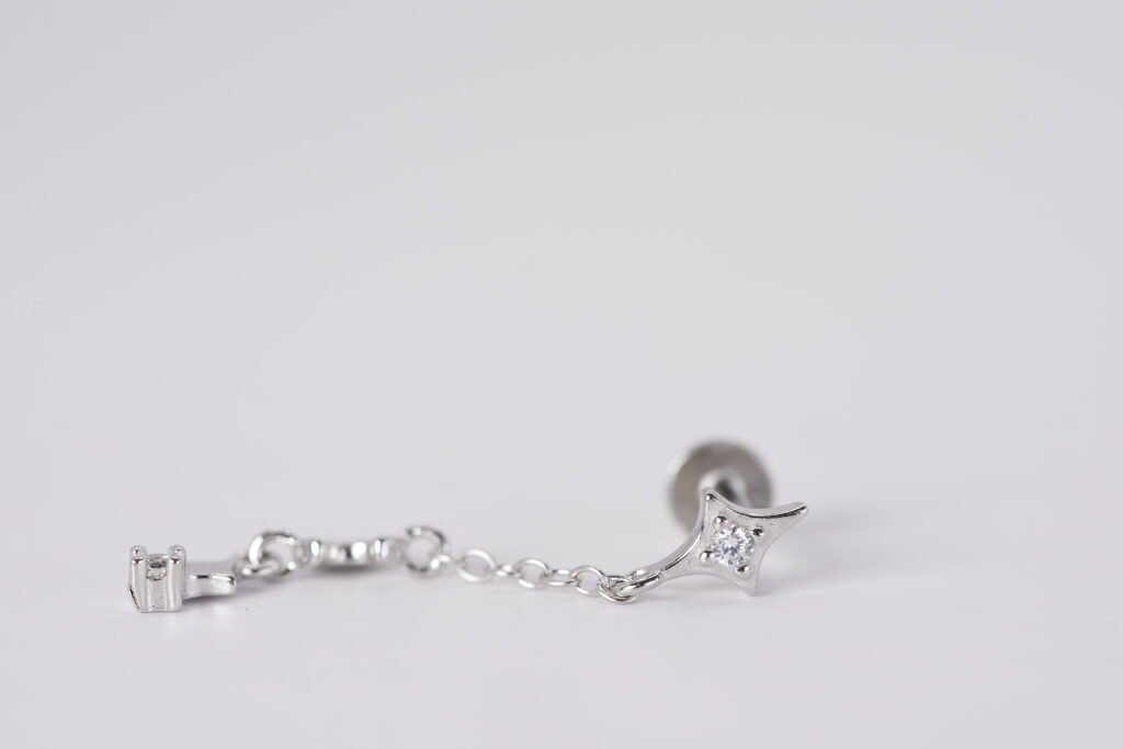 Arete Unitario Estrella – Plata 925