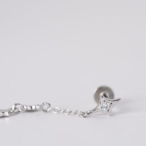 Arete Unitario Estrella – Plata 925