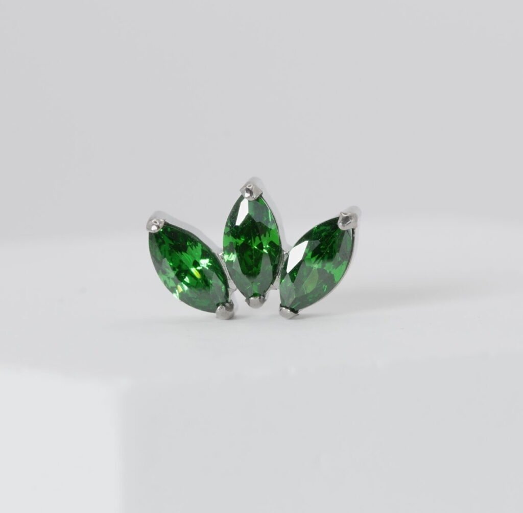 Labret Tres Marquesas Verde Esmeralda – Titanio
